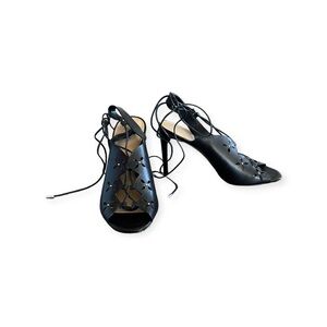 Michael Michael Kors open toe front heels shoes tie Size 8.5